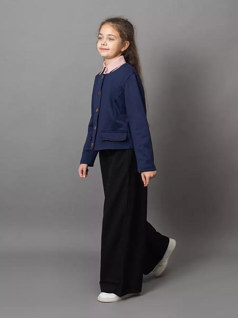 Брюки палаццо школьные на девочку KristiKlo «Бостон» чёрный ОПТ фото 8