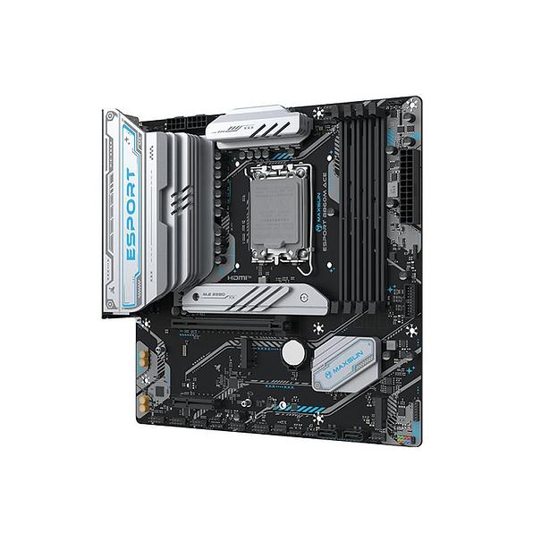 Материнская плата Maxsun MS-eSport B860M WIFI ACE B860, LGA1851, 4*DDR5, 1*PCIEx16, 1*PCIEx4, 3*M.2, 7*USB3.2Gen1, 7*USB2.0, 2*SATA3.0, 2.5G, Type-C(DP), DP, HDMI, M-ATX, RTL фото 3