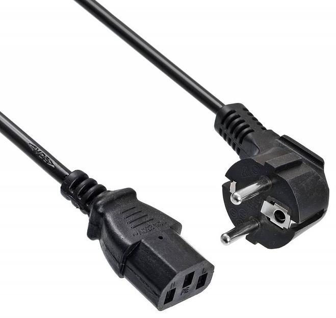 Кабель Buro AN23-1000 IEC C13 Евровилка угловой 1.8м черный фото 3