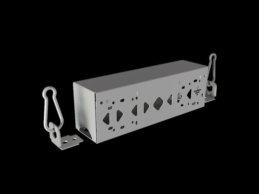 Комплект креплений (уголок подвеса+карабин) с пром. короб фото 1