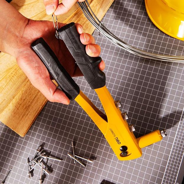 Ручной заклепочник с набором заклепок (60шт) Deli DL236910T 265мм, сталь 20Cr, диаметр 2,4 / 3,2 / 4,0 / 4,8 мм фото 5