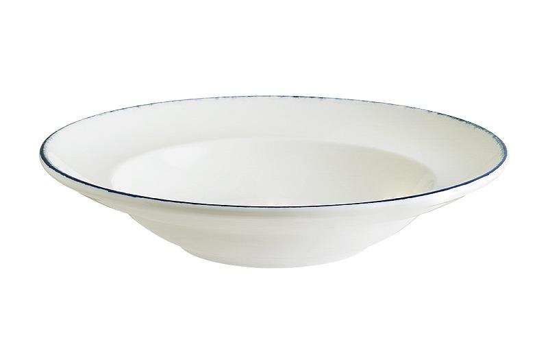 Тарелка d=270 мм. глубокая 450 мл. h=56 мм. Ретро синий край, форма Гурмэ /1/6/ фото 1