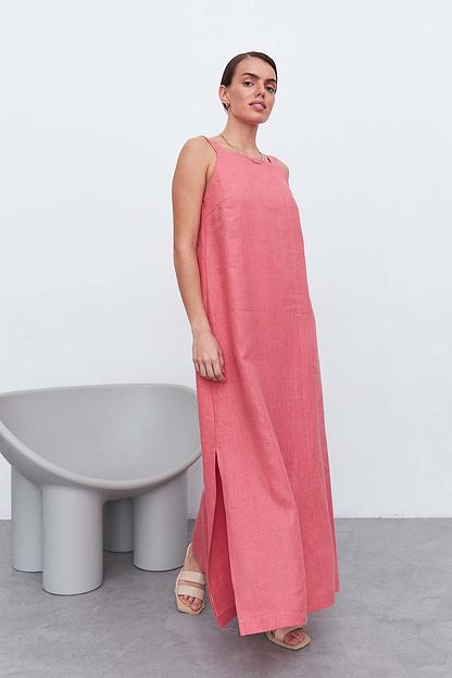 Сарафан длинный  D010_1_ROSE/Розовый  фото 3