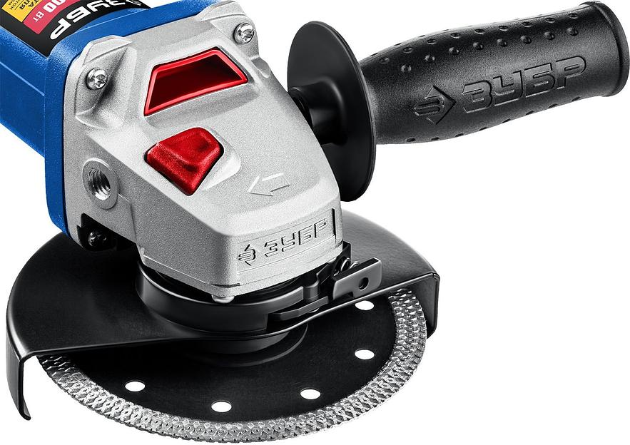 Углошлифовальная машина Зубр Профессионал УШМ-П125-1500 ЭПСТ 1500Вт 9500об/мин рез.шпин.:M14 d=125мм фото 3