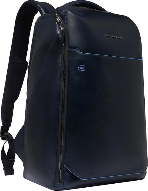 Рюкзак мужской Piquadro Blue Square CA6593B2/BLU2 темно-синий кожа фото 2