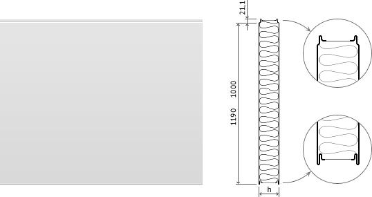 Стеновая сэндвич-панель universal ПСБ 2-170 опт фото 1