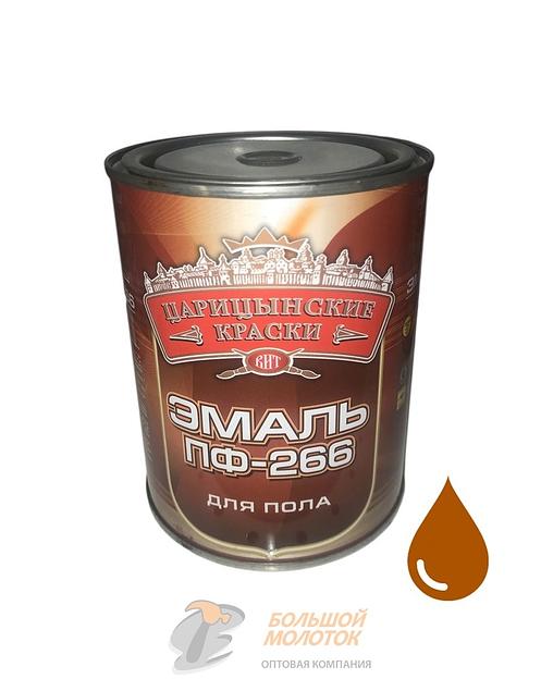 Эмаль ПФ-266 желто- коричневая 0,8 кг Царицино /14 фото 1
