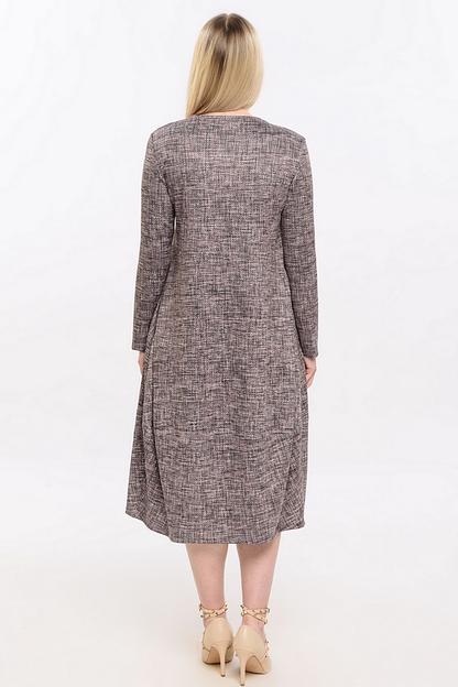 Платье женское бохо  5968/02/Бежевый, серый  фото 4
