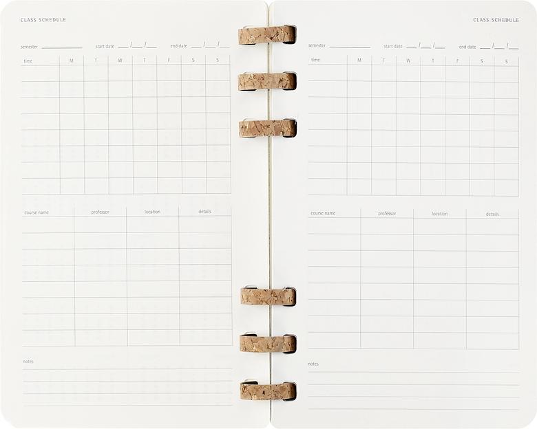 Еженедельник Moleskine ACADEMIC SPIRAL DSSPB12AMWH3 Large 150х210мм 200стр. кремовые страницы спираль черный фото 7