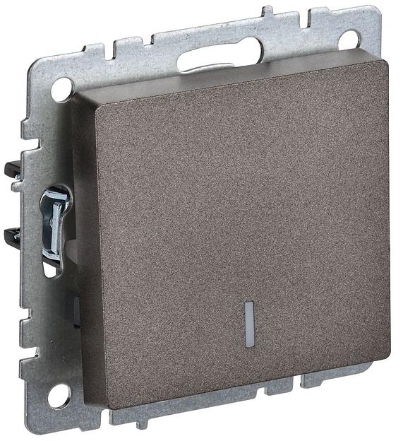 IEK BR-V10-1-10-K45 BRITE Выключ. 1-кл. с инд. 10А ВС10-1-1-БрТБ бр. фото 1