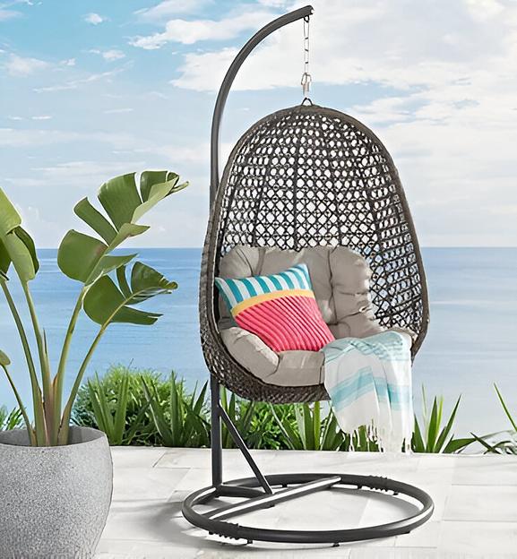 Кресло подвесное Кокон плетённая мебель, под заказ фото 1