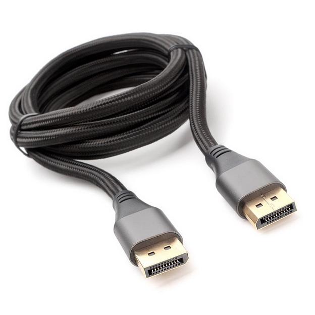 Кабель DisplayPort Cablexpert CC-DP8K-6, v1.4, 1.8м, 20M/20M, нейлоновая оплетка, метал. разъемы, пакет фото 1
