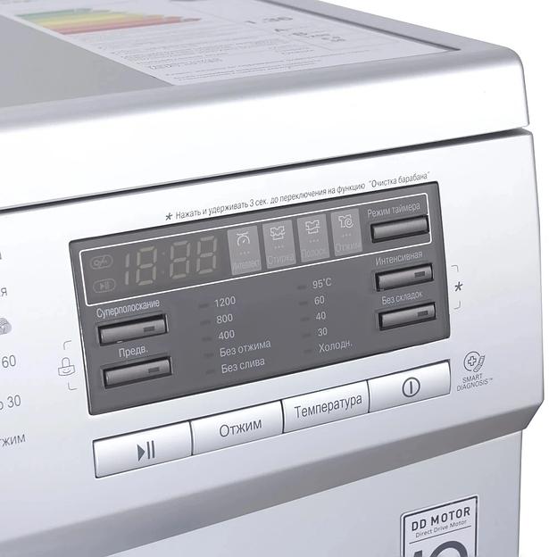 Стиральная машина LG F1296TD4 класс: A загр.фронтальная макс.:8кг серебристый инвертер фото 6
