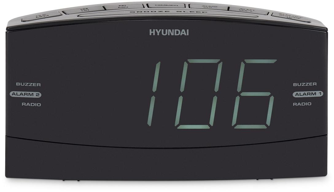 Радиобудильник Hyundai H-RCL238 черный LCD подсв:белая часы:цифровые FM фото 7