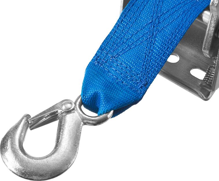ЗУБР 0.5 т, 8 м, ручная барабанная тяговая ленточная лебедка, Профессионал (43115-0.5) фото 2