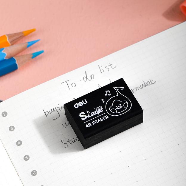 Ластик Deli Little Singer EH316 32x22x12.5мм черный фото 3