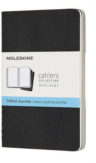 Блокнот Moleskine CAHIER JOURNAL QP314 Pocket 90x140мм обложка картон 64стр. пунктир черный (3шт) фото 3