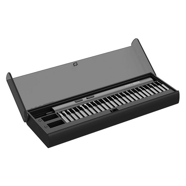 Отвертка аккумуляторная прецизионная Deli DY-DP04-1B1, черный (3,7В, 260мА*ч, 0,2/3Нм, 200об/мин, Type-C, набор бит 25 шт, кейс) фото 3