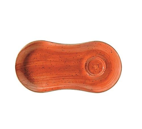 Блюдце 250*120 мм. для завтрака Терракота, форма Гурмэ /1/12/ фото 1