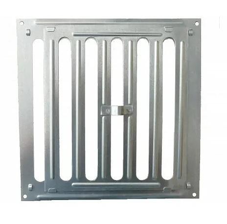 Решетка щелевая регулируемая квадратная стальная - Р200 - 256х256 фото 1