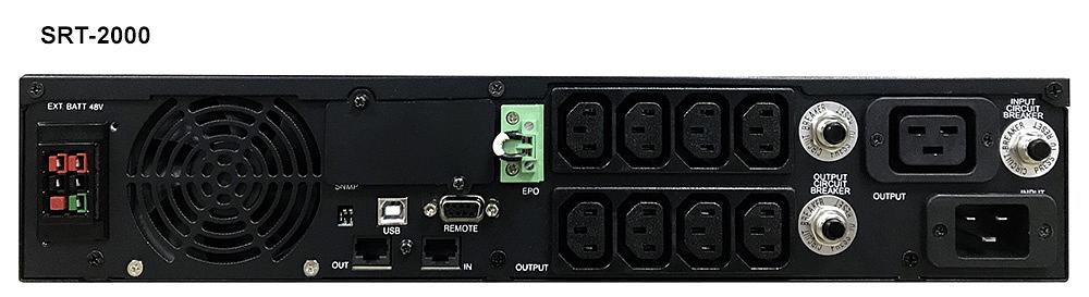 ИБП SRT-1000A, линейно-интерактивный, 1000ВА, 900Вт, LCD, Rack/Tower, 8 розеток IEC320 C13 с резервным питанием, USB, RS-232, слот под SNMP карту, EPO, защита RJ45, ШхГхВ 428х453х84мм., вес 16.8кг. Powercom Smart Rack&SPR-1000A LCD (SRT-1000A LCD) фото 5