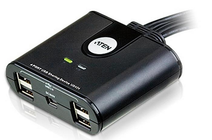 Переключатель электронный ATEN 4 PORT USB Sharing Device. (US424-AT) фото 1
