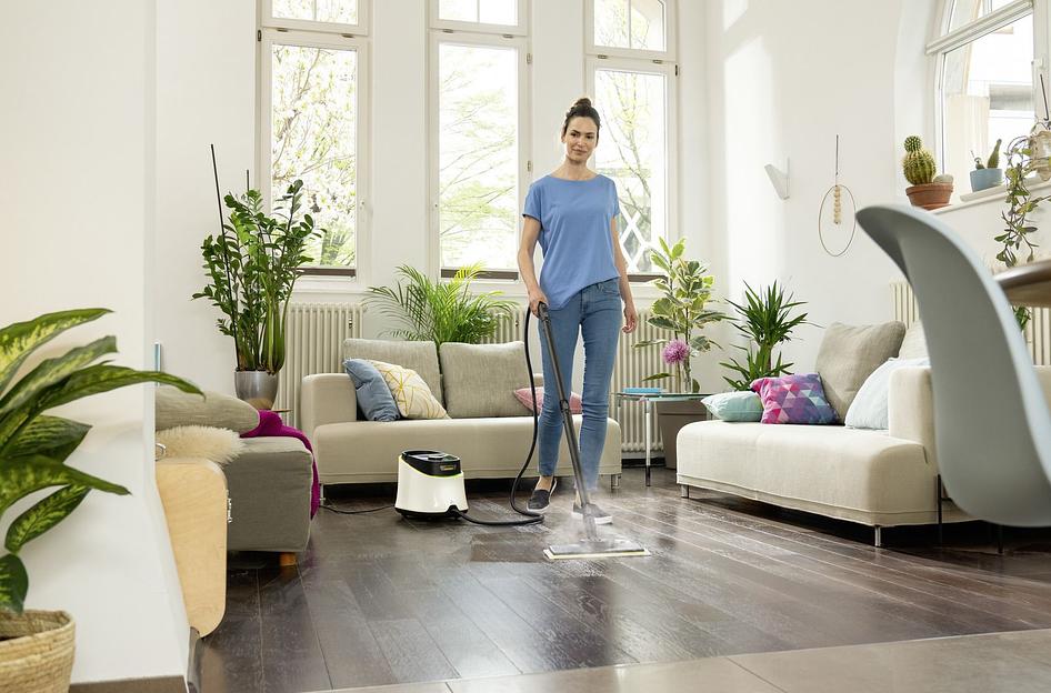 Пароочиститель напольный Karcher EasyFix SC 3 Deluxe 1900Вт белый фото 4