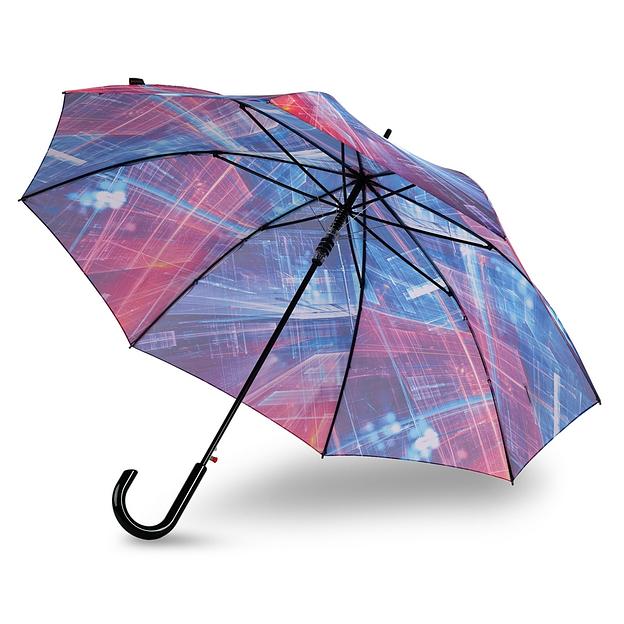 Зонт-трость Knirps полуавтомат T.760 Stick Automatic FUTURE 96 3760 8588 фото 3