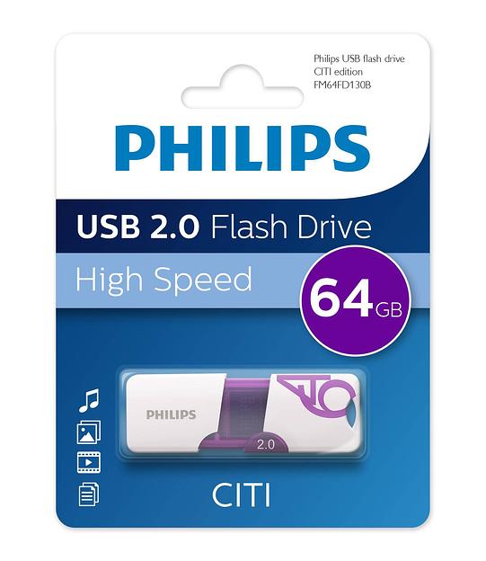 Флеш накопитель 64GB PHILIPS CITI2.0 64GB, USB 2.0 фото 2