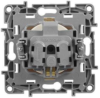 Розетка силовая Legrand Etika (672322) скрыт. зазем. штор. IP21 слоновая кость фото 3