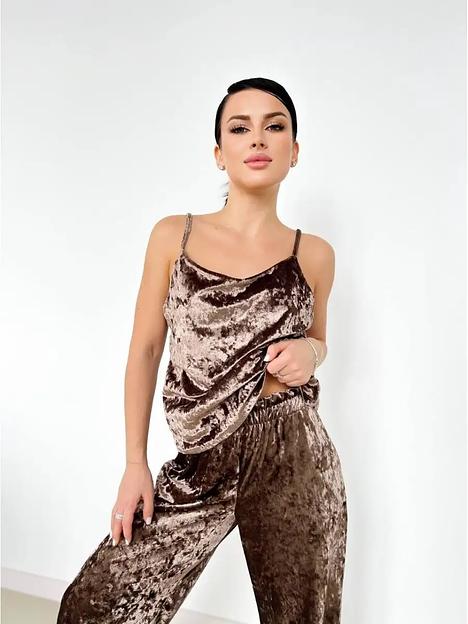 Домашний топ пижама велюровая опт фото 1