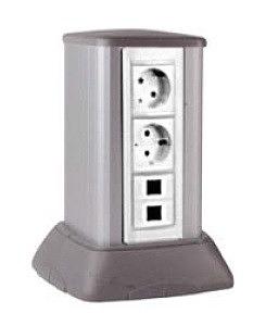 Миниколонна алюминиевая, 0.25м, цвет чёрный фото 1