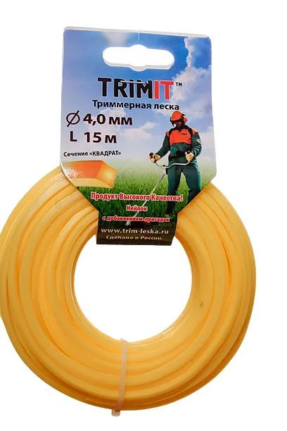Леска для триммера Квадрат 15 метров, 4 мм Опт фото 1