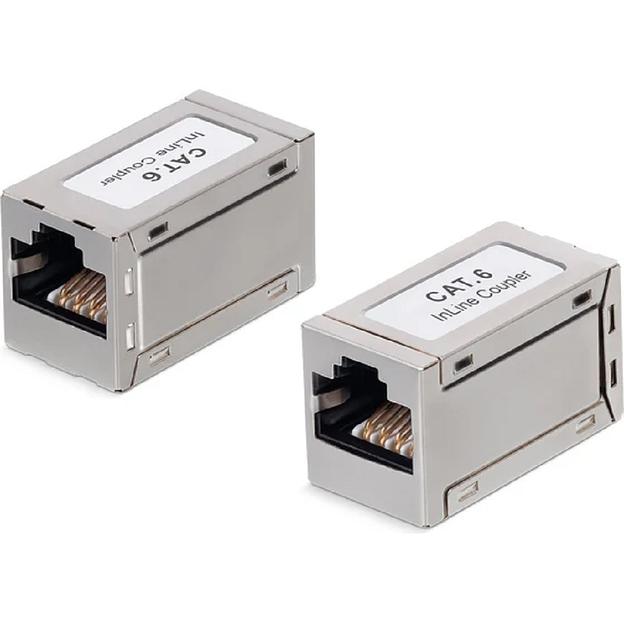 Cabeus CA-8p8c-C6-SH Проходной адаптер, RJ45-RJ45 (8p8c), категория 6, экранированный фото 1