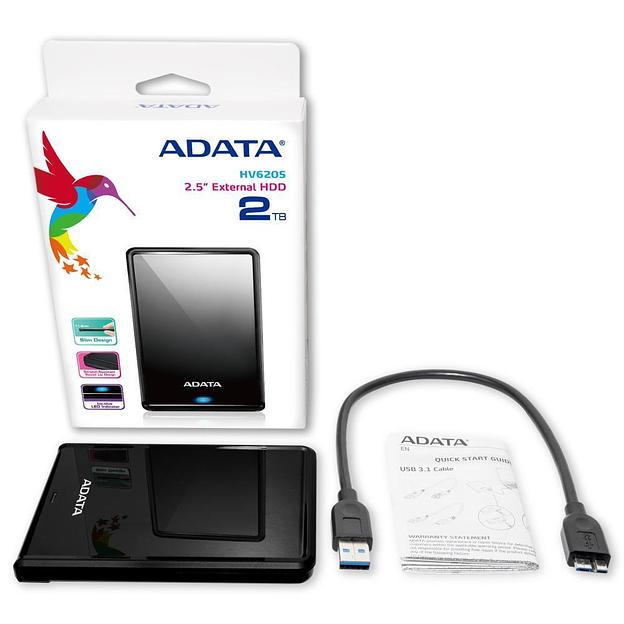 Жесткий диск USB3.1 1TB EXT. 2.5" BLACK AHV620S-1TU31-CBK ADATA фото 4