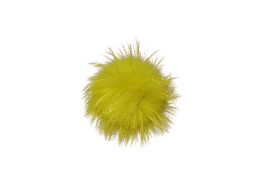 Помпон из енота альбиноса крашеный 16-19 см опт фото 1