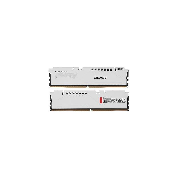 Оперативная память Kingston Fury Beast KF560C30BWEK2-32 DDR5 - 2x 16ГБ 6000МГц, DIMM, White, Ret фото 1