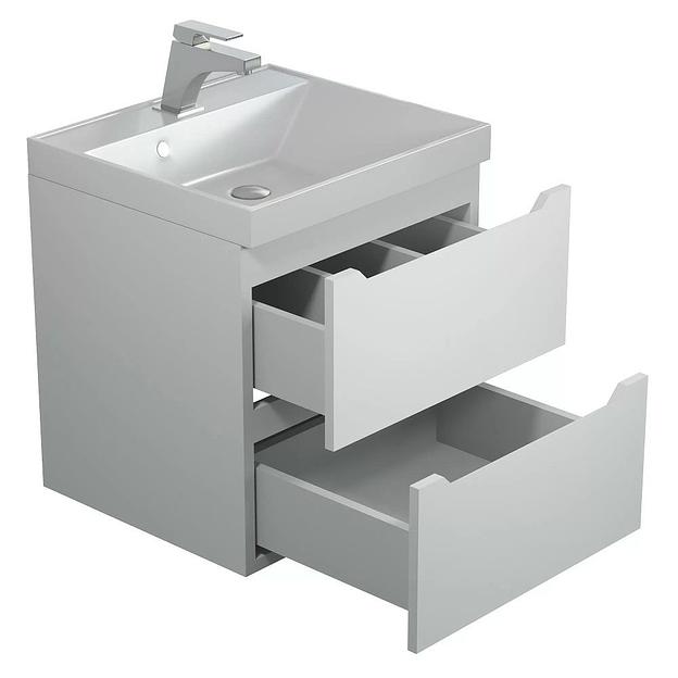 Тумба под раковину для ванной Uperwood Tanos 50 см, подвесная, белая матовая фото 6