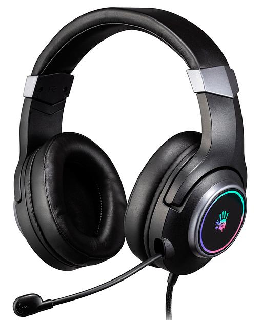 Наушники с микрофоном A4Tech Bloody G350 черный 2м мониторные USB оголовье (G350 USB/ BLACK) фото 1