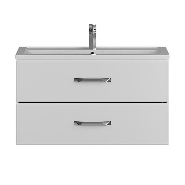 Тумба с раковиной для ванной Uperwood Foster 90 см, подвесная, белая фото 6