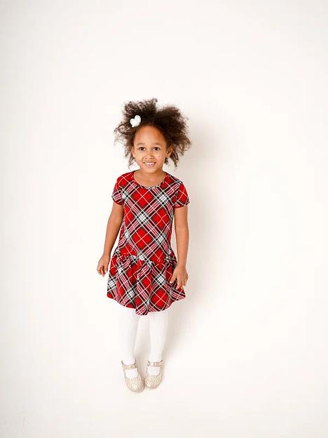 Платье Золотой ключик, хлопок, красное ОПТ фото 1