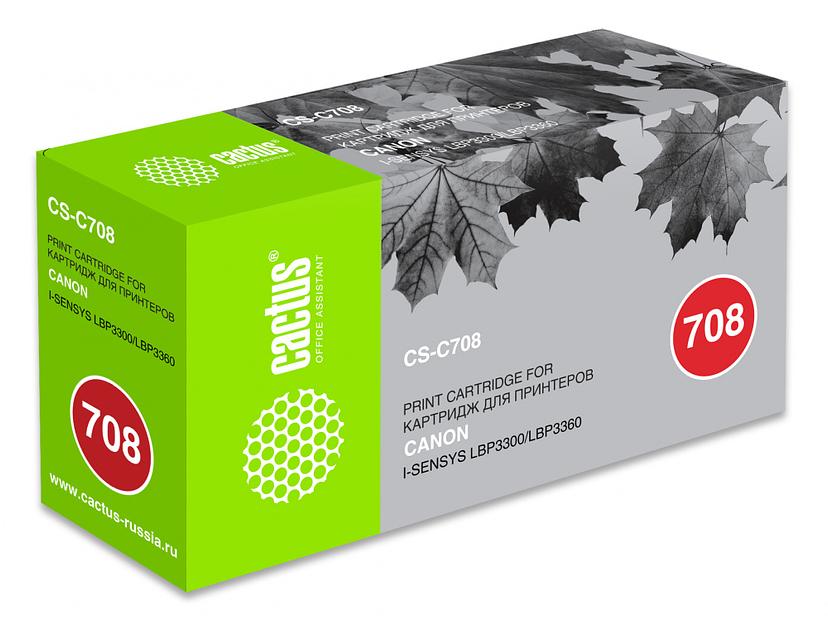 Картридж лазерный Cactus CS-C708 708H черный (2500стр.) для Canon LBP-3300/3360/3300/3360 фото 2