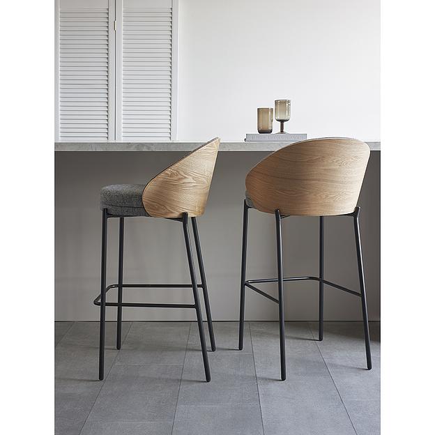 Стул барный Cloud, рогожка, грифельно-серый фото 6