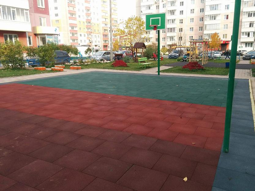 Плитка EcoStep резиновая 500×500×30 мм фото 10