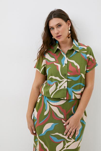 Платье Salma/зелёный принт фото 2