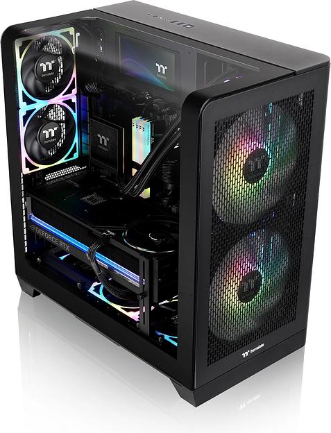 Корпус Thermaltake View 390 Air черный без БП E-ATX 2x120mm 2xUSB3.0 1xUSB3.1 audio bott PSU фото 6