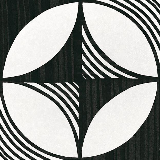 Керамогранит Equipe Caprice Deco Compass B&W 20x20 фото 1