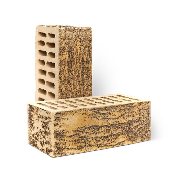 Кирпич лицевой, Слоновая кость береста 1.4 НФ 250х120х88 мм, М150, опт фото 1