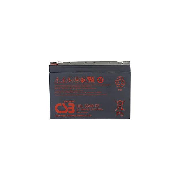 Аккумуляторная батарея CSB HRL634W F2 FR для ИБП 6В, 34Ач фото 1