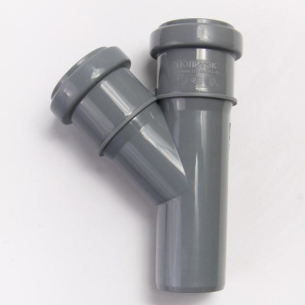 Тройник канализационный 45 град. 40 х 40 фото 1